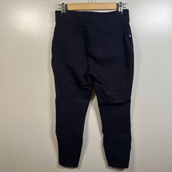 Spanx Perfect Ankle Pocket Pants Size Medium Navy Blue Stretch Slimming Work - Picture 2 of 9